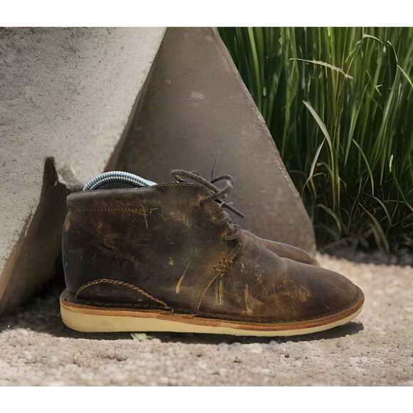 OLIBERTE Chukka Leather Lace-up Boots Men's Size 40 EU/US 7 - Picture 1 of 16